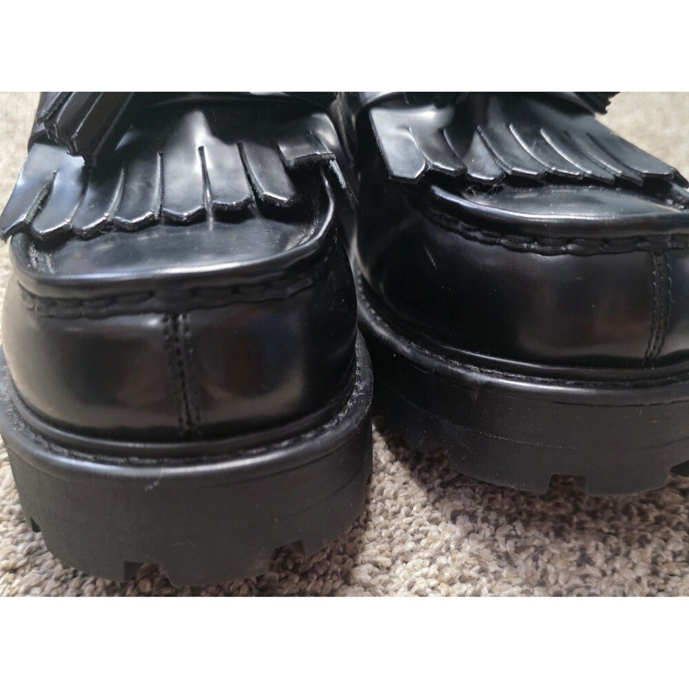 Vagabond Shoemakers Tassel Platform Loafers Size 10 Black Leather Chunky Retro - Picture 2 of 12